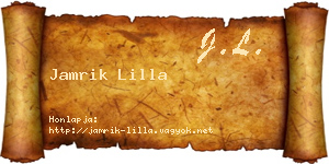 Jamrik Lilla névjegykártya